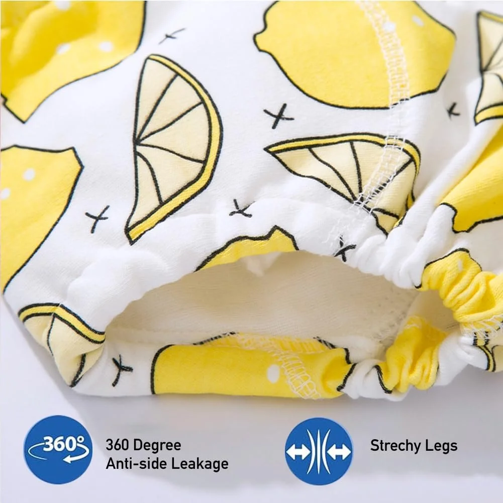 شورت آموزشی کودک HJB VISSO، بسته 7 عددی، لباس زیر تمرینی قابل تنفس، شورت آموزشی کودک نوپا برای دختران و پسران، لباس زیر تمرینی پنبه ای 6 لایه با جذب قوی (پسرانه 7 عددی، بزرگ)