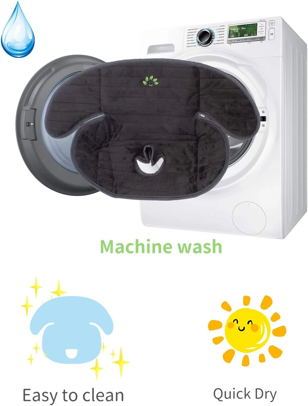 محافظ صندلی خودرو Huayao، پد ضد آب برای آموزش توالت نوزادان و کودکان نوپا، قابل شستشو در ماشین لباسشویی و خشک کن (مشکی) محافظ صندلی خودرو Huayao، پد ضد آب برای آموزش توالت نوزادان و کودکان نوپا، قابل شستشو در ماشین لباسشویی و خشک کن (مشکی)