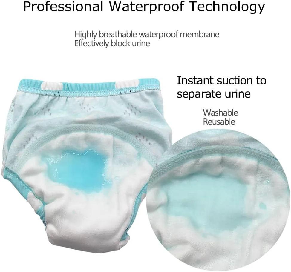 شورت آموزشی کودک، زیرشلواری تمرینی تنفسی برای آموزش ادرار پسران و دختران نوپا، شورت آموزشی پنبه ای قابل استفاده مجدد برای نوزادان و کودکان 0-3 سال، مناسب برای هر دو جنس شورت آموزشی کودک، زیرشلواری تمرینی تنفسی برای آموزش ادرار پسران و دختران نوپا، شورت آموزشی پنبه ای قابل استفاده مجدد برای نوزادان و کودکان 0-3 سال، مناسب برای هر دو جنس