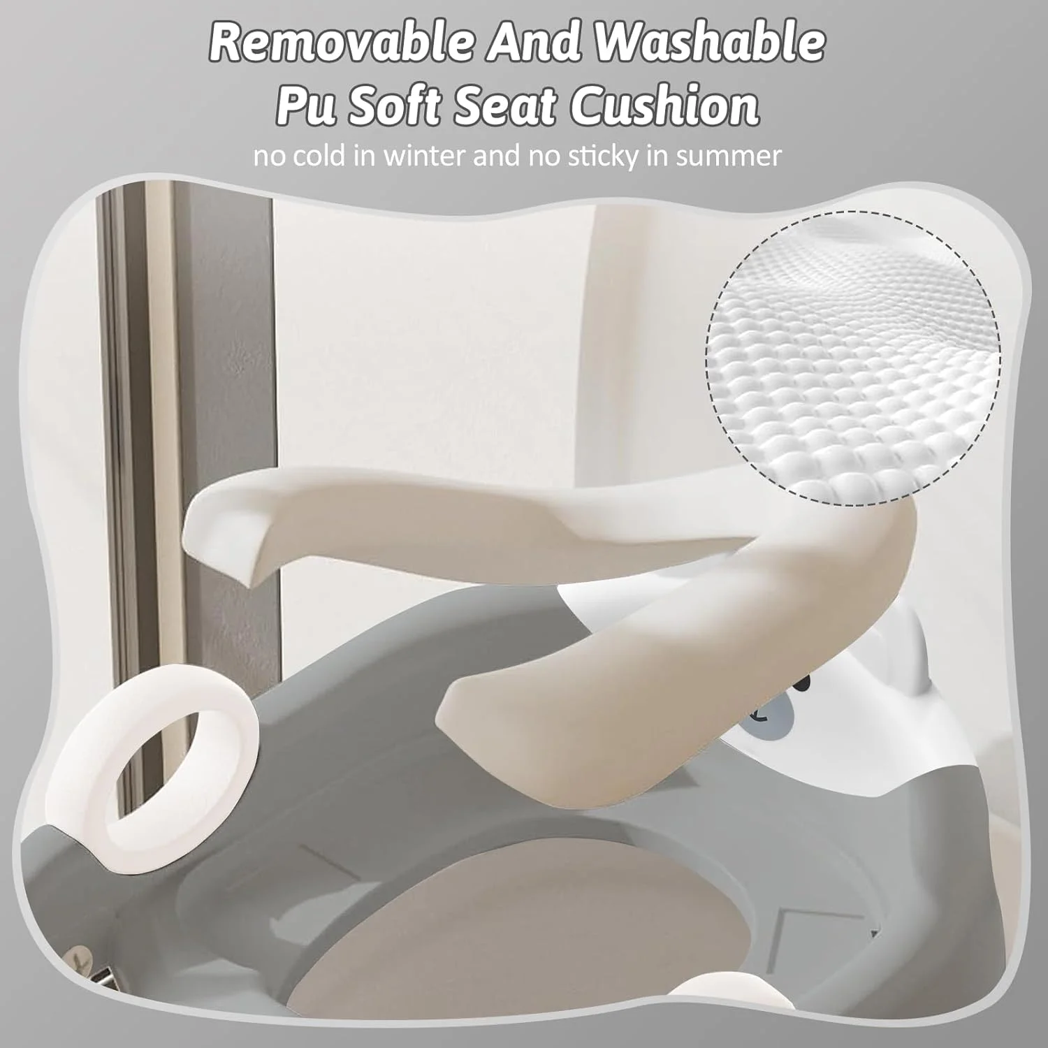 صندلی آموزشی توالت 2 در 1 هاهامیا برای کودکان نوپا با پله و محافظ پاشش - صندلی توالت با ارتفاع قابل تنظیم برای پسران و دختران، چهارپایه پله ای ضد لغزش با تشک نرم و پایه ضد لغزش (خاکستری)