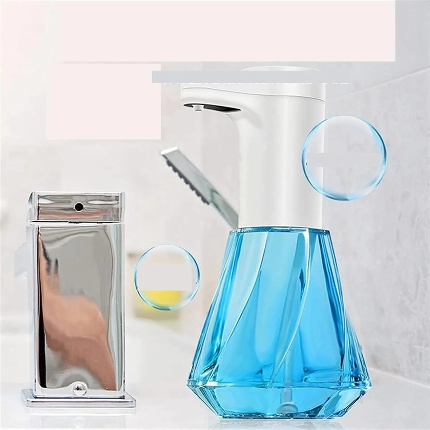 TEDNIDS دستگاه پخش صابون حمام اتوماتیک، دستگاه پخش صابون فوم ساز بدون لمس با پمپ قابل تنظیم TEDNIDS دستگاه پخش صابون حمام اتوماتیک، دستگاه پخش صابون فوم ساز بدون لمس با پمپ قابل تنظیم