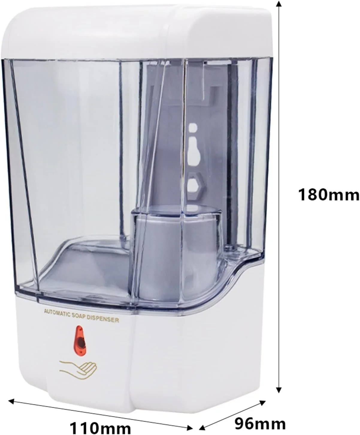 جامایع صابون TEDNIDS، جامایع دستشویی اتوماتیک بدون لمس، سنسور دار، مناسب مایع ضدعفونی کننده دست، مایع شوینده، قابل نصب روی دیوار، مناسب حمام و آشپزخانه