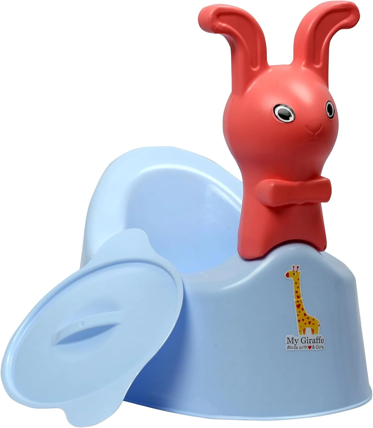 صندلی توالت فرنگی کودک Esqube با اسباب بازی خرگوش، آبی روشن صندلی توالت فرنگی کودک Esqube با اسباب بازی خرگوش، آبی روشن