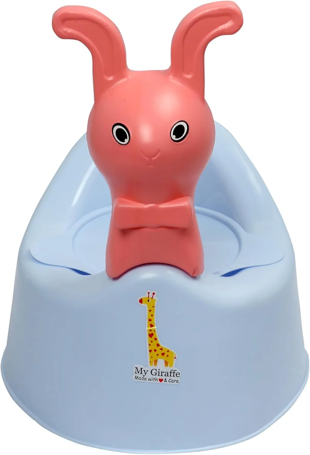 صندلی توالت فرنگی کودک Esqube با اسباب بازی خرگوش، آبی روشن