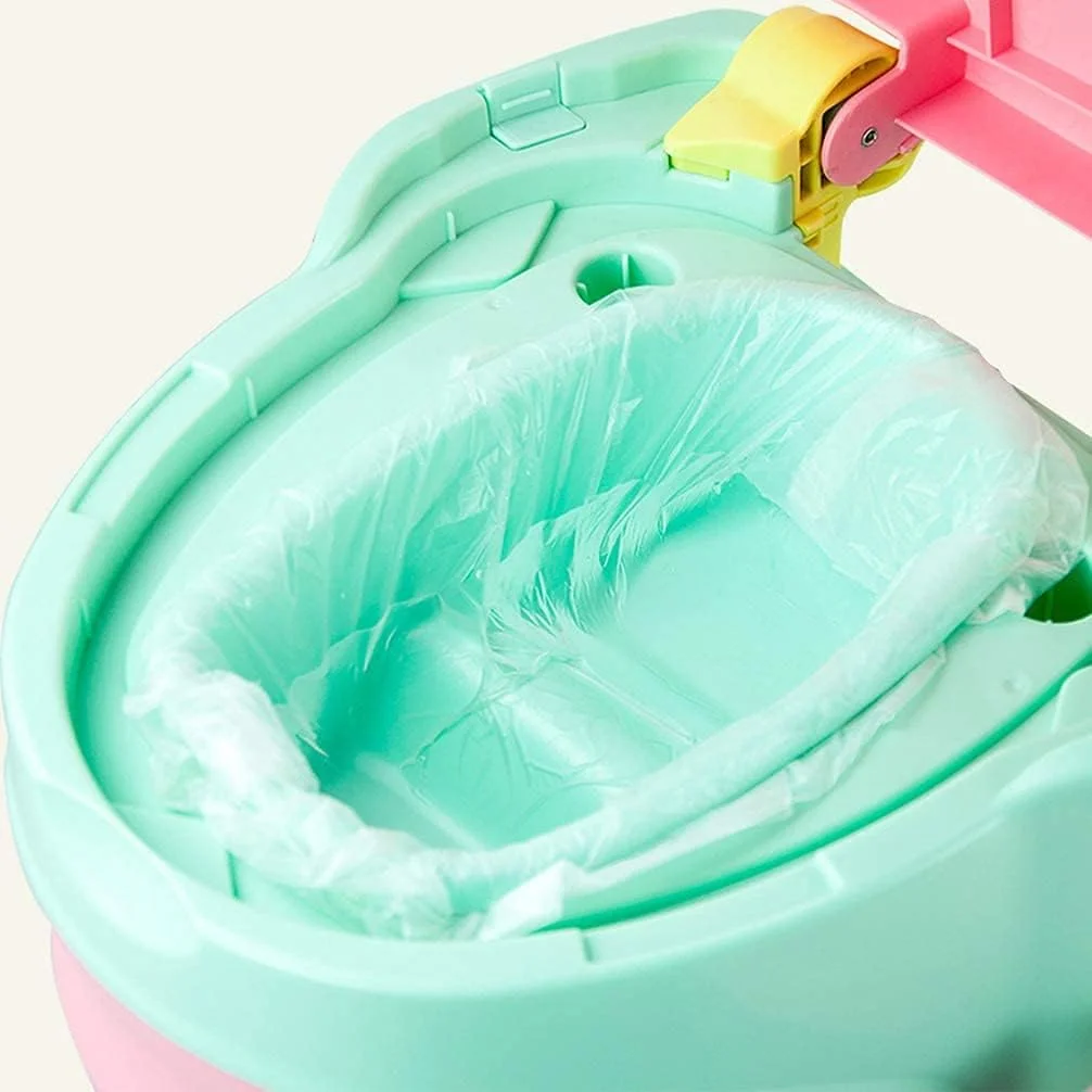 ELECDON 100 عدد کیسه توالت فرنگی قابل حمل با بند کشی، کیسه های یکبار مصرف برای آموزش توالت نوزاد، کیسه تمیز کننده صندلی توالت مسافرتی جهانی برای کودکان نوپا، بزرگسالان و حیوانات خانگی در فضای باز ELECDON 100 عدد کیسه توالت فرنگی قابل حمل با بند کشی، کیسه های یکبار مصرف برای آموزش توالت نوزاد، کیسه تمیز کننده صندلی توالت مسافرتی جهانی برای کودکان نوپا، بزرگسالان و حیوانات خانگی در فضای باز