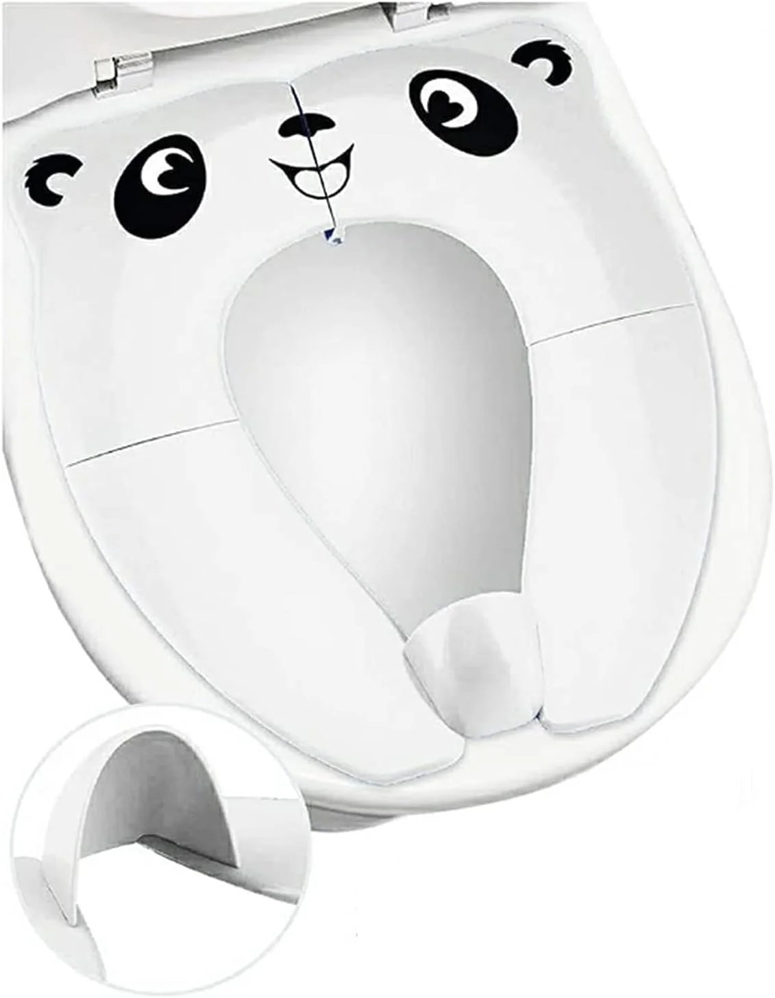 صندلی آموزشی توالت فرنگی تاشو کودک Conobo، مناسب برای پسران و دختران، صندلی توالت فرنگی مسافرتی تاشو با پدهای ضد لغزش (B)