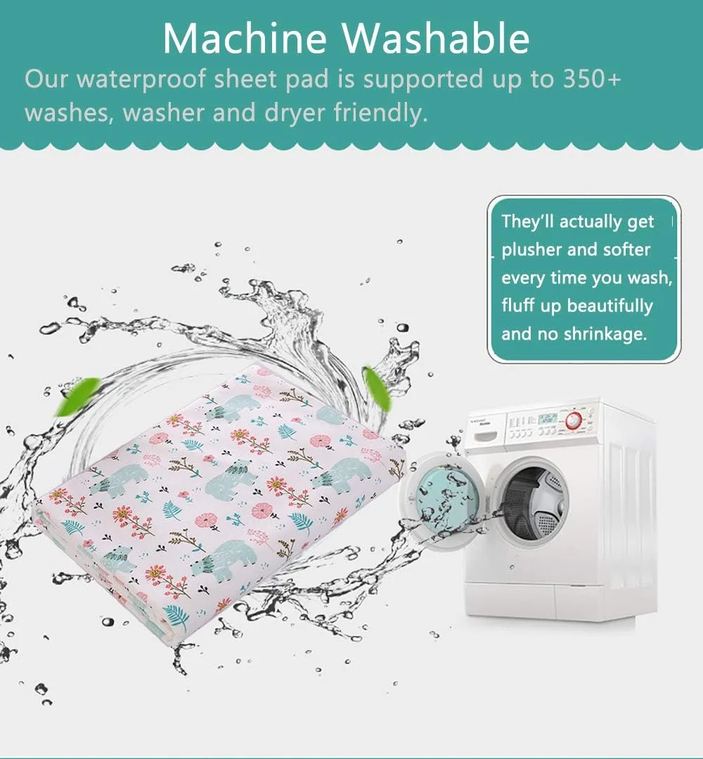 پد تخت ضد آب کودک COZUMO، پدهای شستشوی تخت خواب برای کودکان و نوپایان، پد آموزش توالت، تشک ضد آب کودک برای پارک بازی/تخت نوزاد/تخت کوچک، زیراندازهای بی اختیاری قابل استفاده مجدد برای کودکان/بزرگسالان/حیوانات خانگی