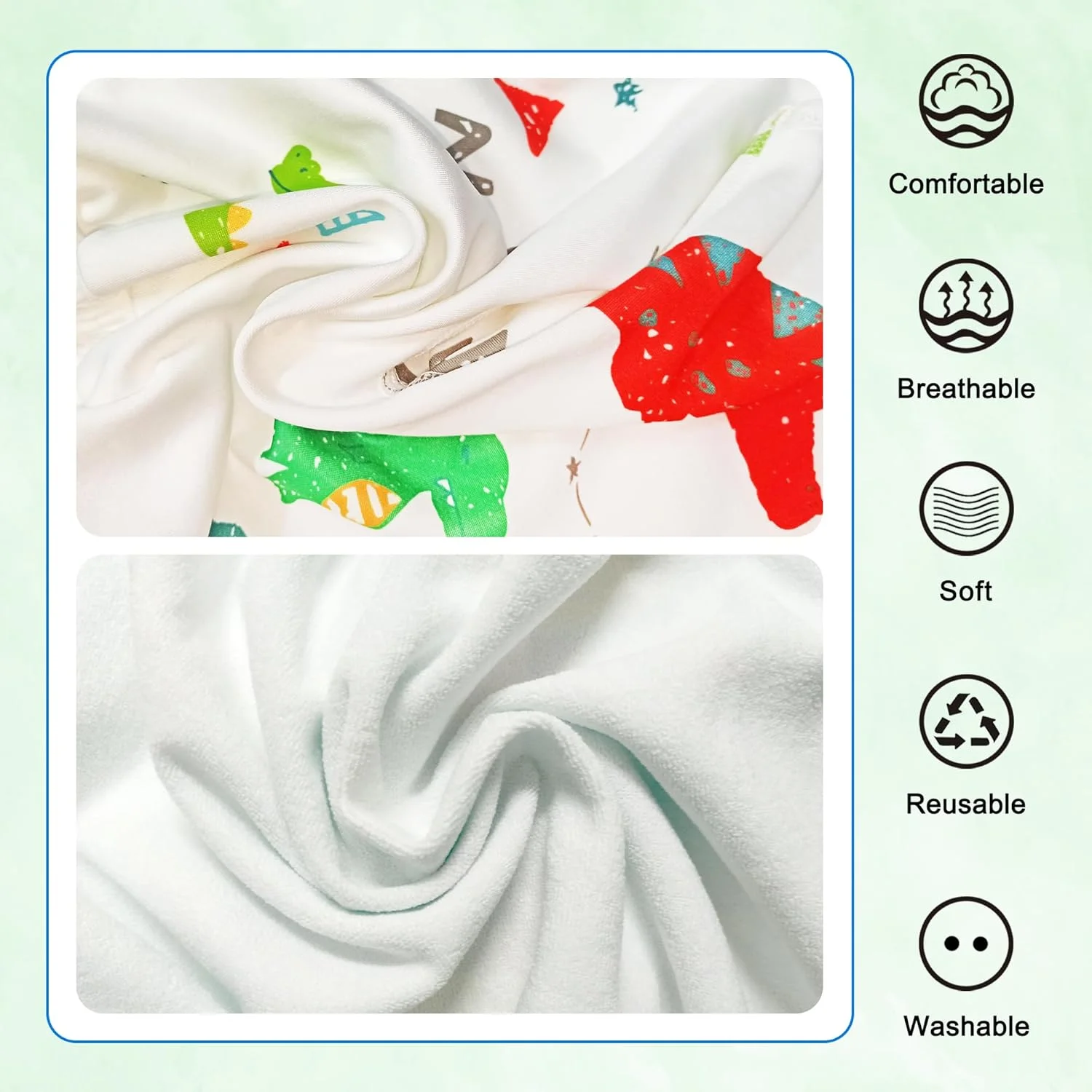 شلوار آموزشی توالت کودک Dioshark، 2 عددی، شلوار تمرینی پنبه ای جاذب برای کودکان نوپا، شلوار تمرینی قابل شستشو و استفاده مجدد برای پسران و دختران، شلوار پوشکی ضد نم با طرح حیوانات برای کودکان 0-8 سال شلوار آموزشی توالت کودک Dioshark، 2 عددی، شلوار تمرینی پنبه ای جاذب برای کودکان نوپا، شلوار تمرینی قابل شستشو و استفاده مجدد برای پسران و دختران، شلوار پوشکی ضد نم با طرح حیوانات برای کودکان 0-8 سال