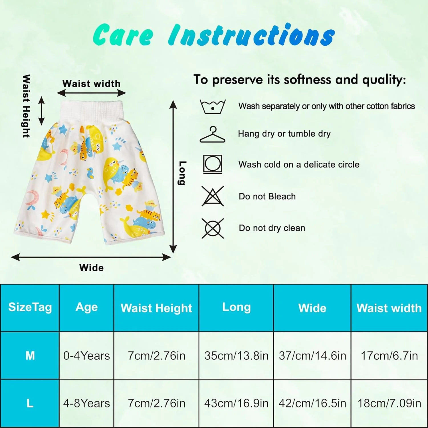 شلوار آموزشی توالت کودک Dioshark، 2 عددی، شلوار تمرینی پنبه ای جاذب برای کودکان نوپا، شلوار تمرینی قابل شستشو و استفاده مجدد برای پسران و دختران، شلوار پوشکی ضد نم با طرح حیوانات برای کودکان 0-8 سال شلوار آموزشی توالت کودک Dioshark، 2 عددی، شلوار تمرینی پنبه ای جاذب برای کودکان نوپا، شلوار تمرینی قابل شستشو و استفاده مجدد برای پسران و دختران، شلوار پوشکی ضد نم با طرح حیوانات برای کودکان 0-8 سال