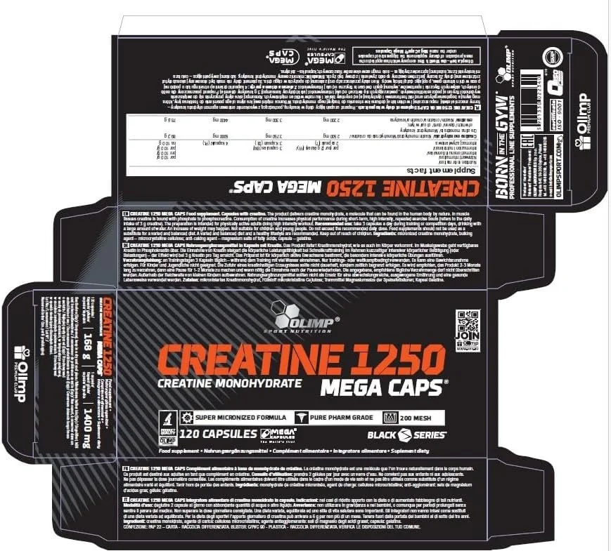 اولیمپ کراتین 1250 مگا 120 کپسول