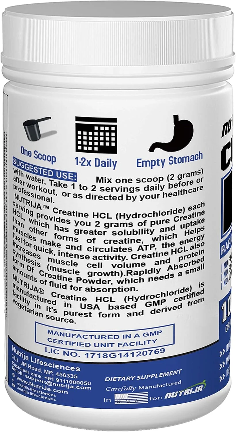 کراتین هیدروکلراید نوتریجا | برای رشد عضلات - 100 گرم