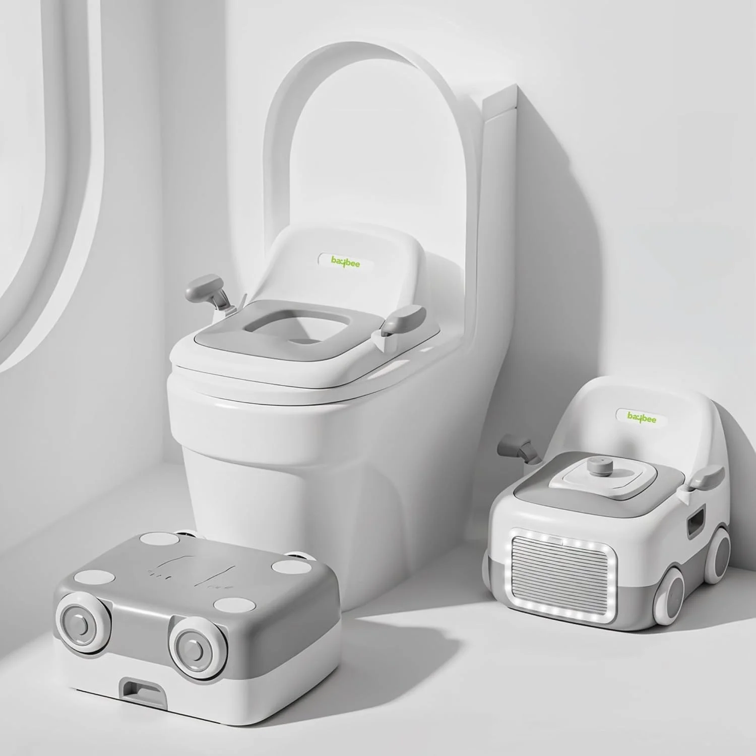صندلی آموزشی توالت کودک 3 در 1 Baybee - صندلی توالت کودک با چراغ LED، دستگیره، کوسن PU و درب بسته شو | صندلی توالت کودک نوپا 1-5 سال (خاکستری) صندلی آموزشی توالت کودک 3 در 1 Baybee - صندلی توالت کودک با چراغ LED، دستگیره، کوسن PU و درب بسته شو | صندلی توالت کودک نوپا 1-5 سال (خاکستری)