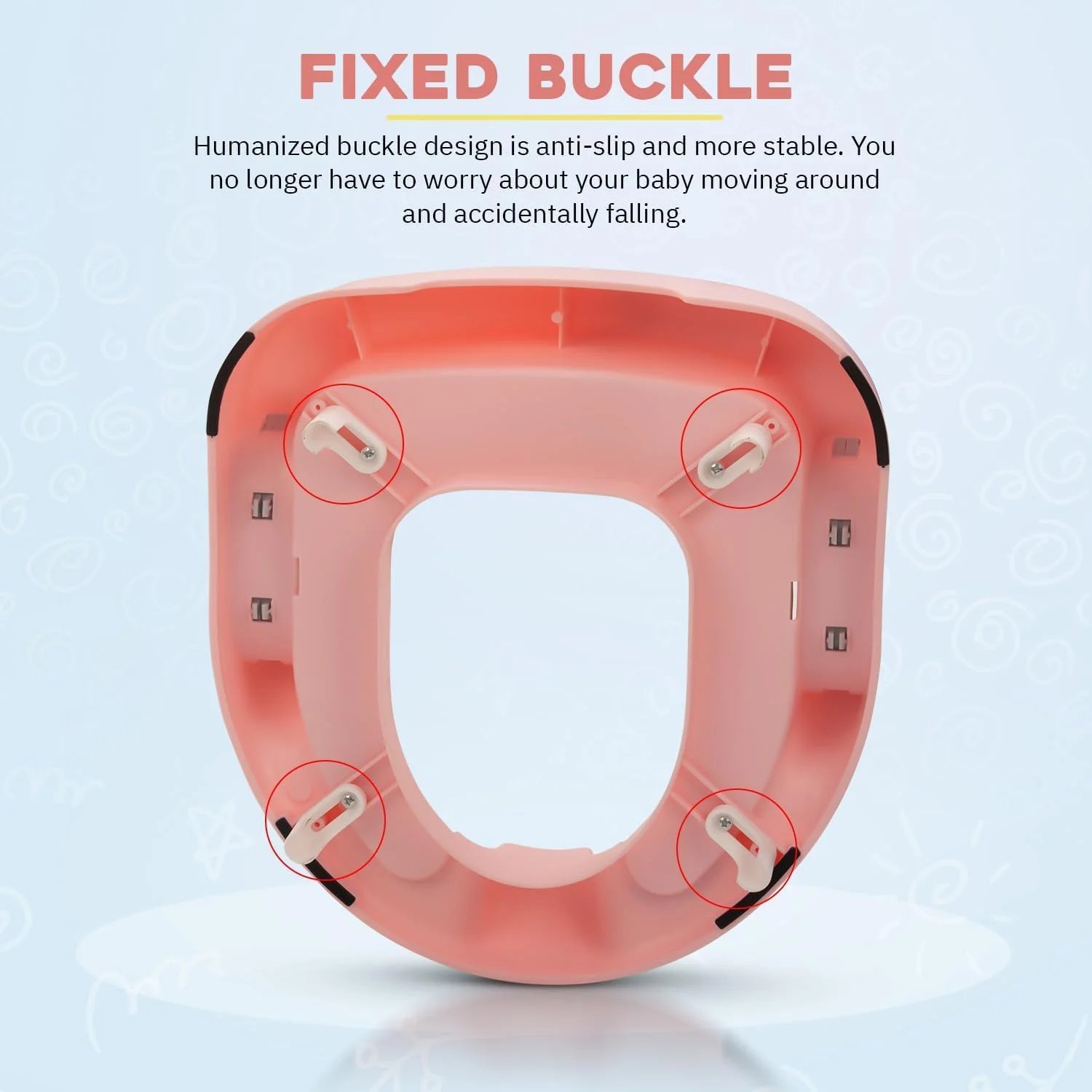 صندلی آموزشی توالت فرنگی کودک Baybee Milano، صندلی توالت فرنگی کودک با نشیمنگاه نرم | صندلی آموزشی توالت فرنگی با نشیمنگاه راحت | صندلی توالت فرنگی کودک برای 0 تا 5 سال (صورتی)