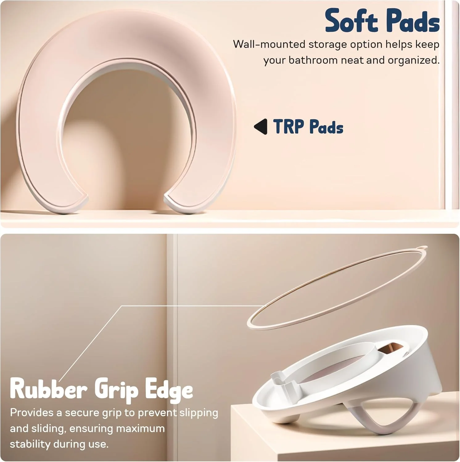 صندلی آموزشی توالت فرنگی کودک Baybee Comfy، صندلی آموزش توالت برای کودک با نشیمنگاه نرم | صندلی آموزشی توالت فرنگی با نشیمنگاه راحت | صندلی توالت فرنگی کودک برای 0 تا 5 سال (صورتی)