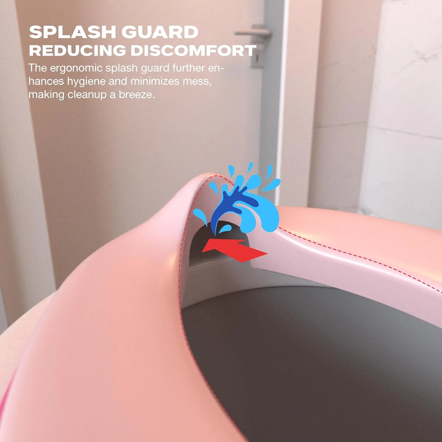 صندلی آموزشی توالت فرنگی کودک Baybee Citrea، صندلی توالت فرنگی قابل حمل برای کودکان، صندلی توالت فرنگی با نوار ضد لغزش، صندلی توالت کودک برای نوزادان 1 تا 5 سال دختر و پسر (صورتی)