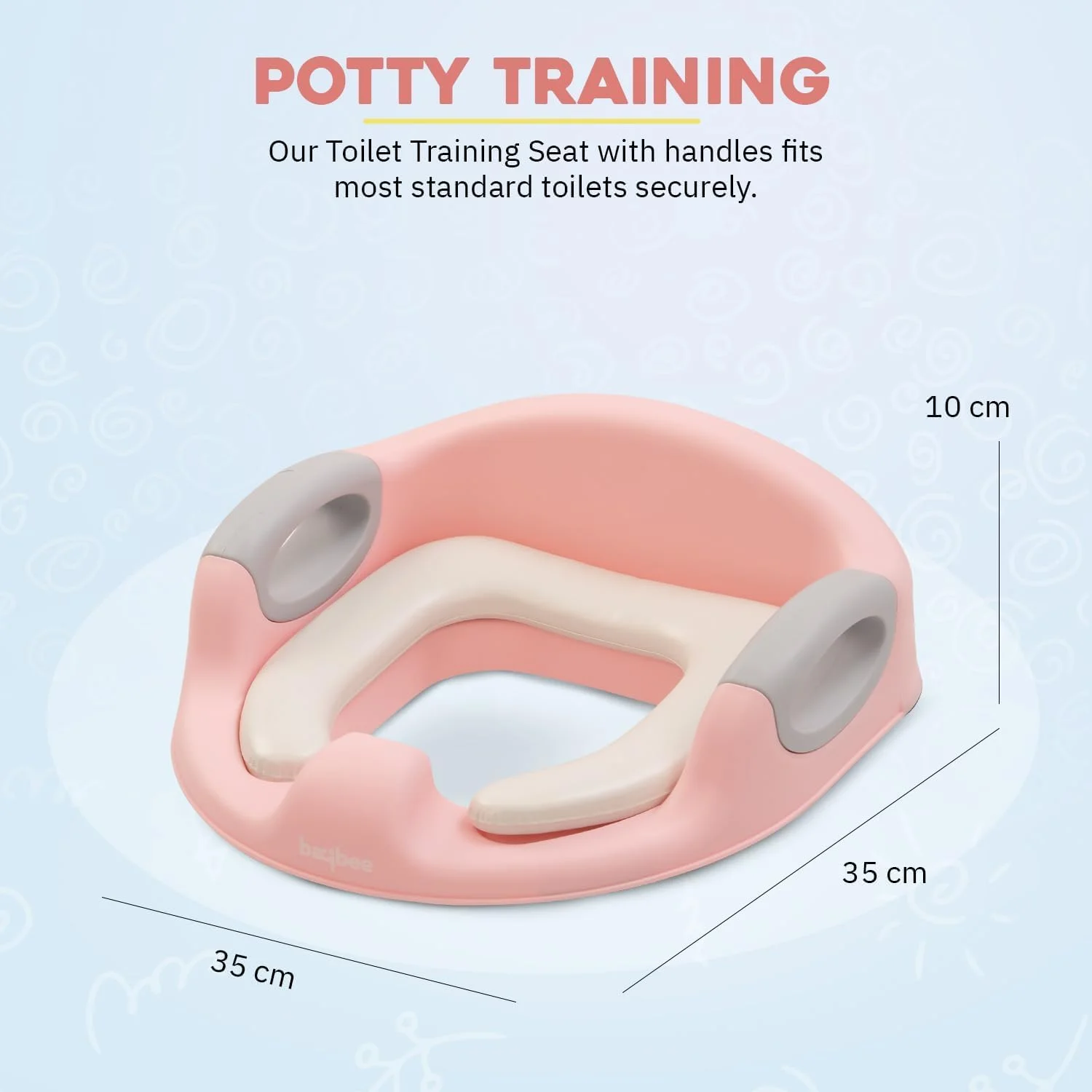 صندلی آموزشی توالت فرنگی کودک Baybee Milano، صندلی توالت فرنگی کودک با نشیمنگاه نرم | صندلی آموزشی توالت فرنگی با نشیمنگاه راحت | صندلی توالت فرنگی کودک برای 0 تا 5 سال (صورتی)