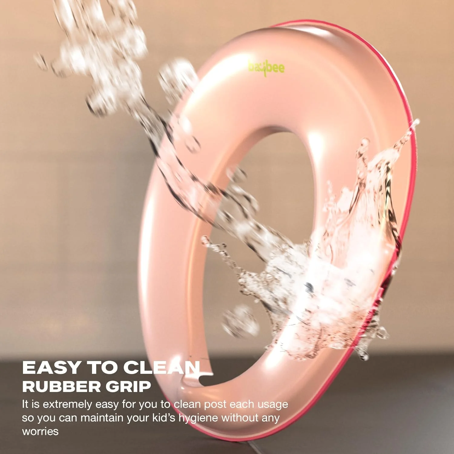 صندلی آموزشی توالت فرنگی کودک Baybee Citrea، صندلی توالت فرنگی قابل حمل برای کودکان، صندلی توالت فرنگی با نوار ضد لغزش، صندلی توالت کودک برای نوزادان 1 تا 5 سال دختر و پسر (صورتی)