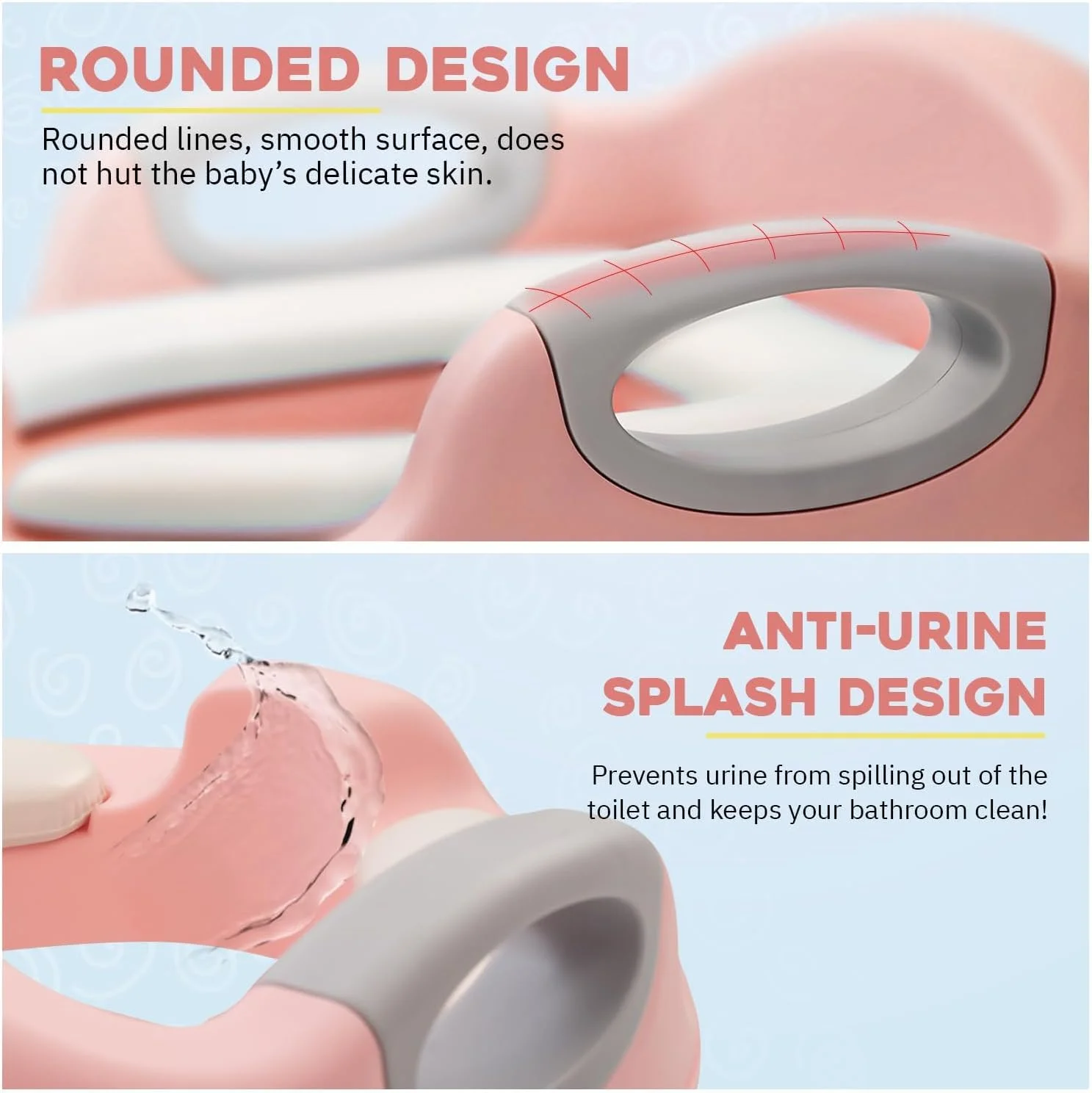 صندلی آموزشی توالت فرنگی کودک Baybee Milano، صندلی توالت فرنگی کودک با نشیمنگاه نرم | صندلی آموزشی توالت فرنگی با نشیمنگاه راحت | صندلی توالت فرنگی کودک برای 0 تا 5 سال (صورتی)