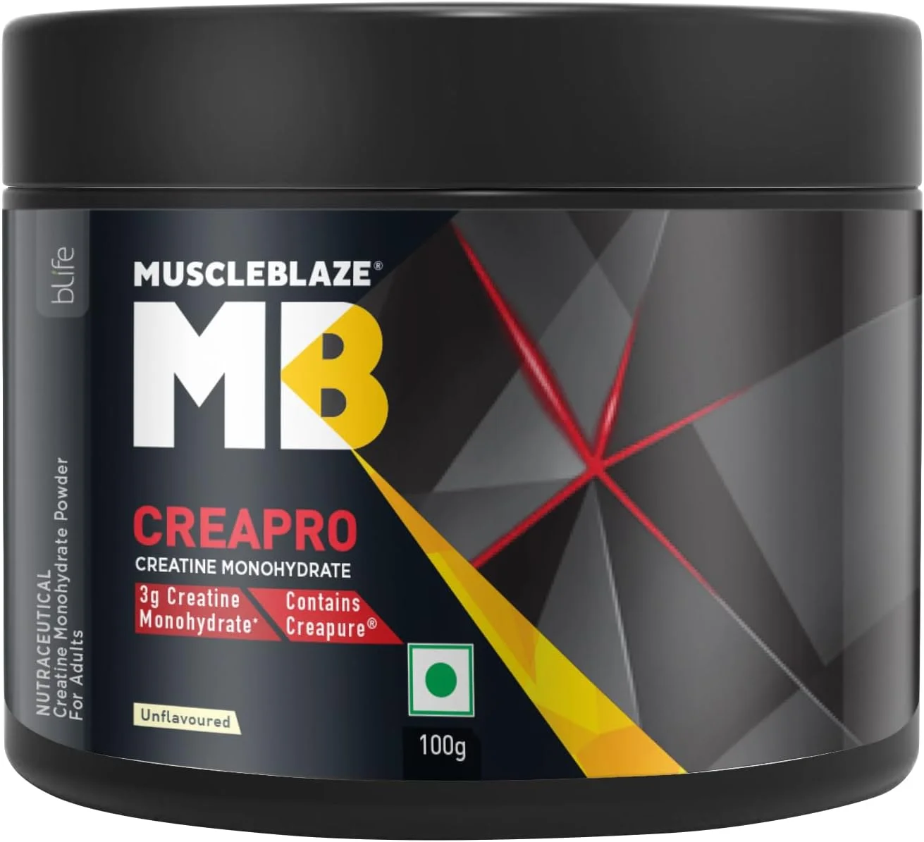 پودر کراتین MuscleBlaze CreaPRO حاوی Creapure® از آلمان، بسته 100 گرمی، بدون طعم پودر کراتین MuscleBlaze CreaPRO حاوی Creapure® از آلمان، بسته 100 گرمی، بدون طعم
