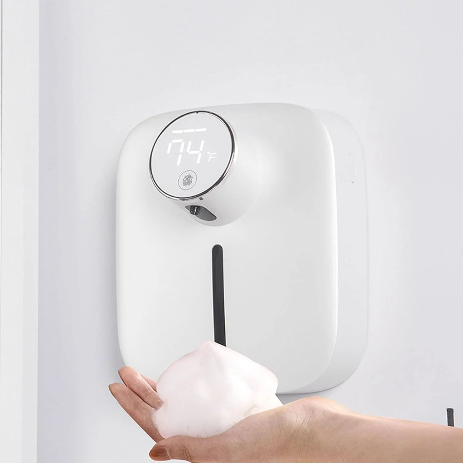 TEDNIDS جا مایع دستشویی حمام 320 میلی لیتر دیواری اتوماتیک، دستگاه مایع صابون، دستگاه فوم ساز، سنسور بدون لمس، لوازم جانبی حمام