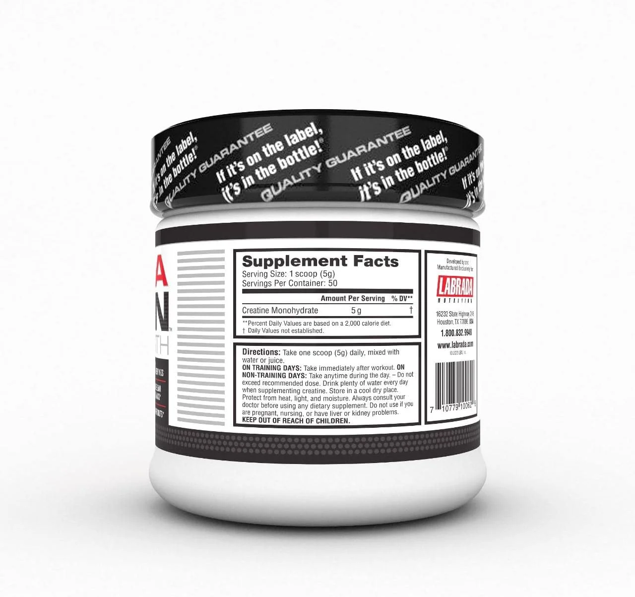 کراتین مونوهیدرات لابرادا Crealean 250 گرمی (50 سروینگ)