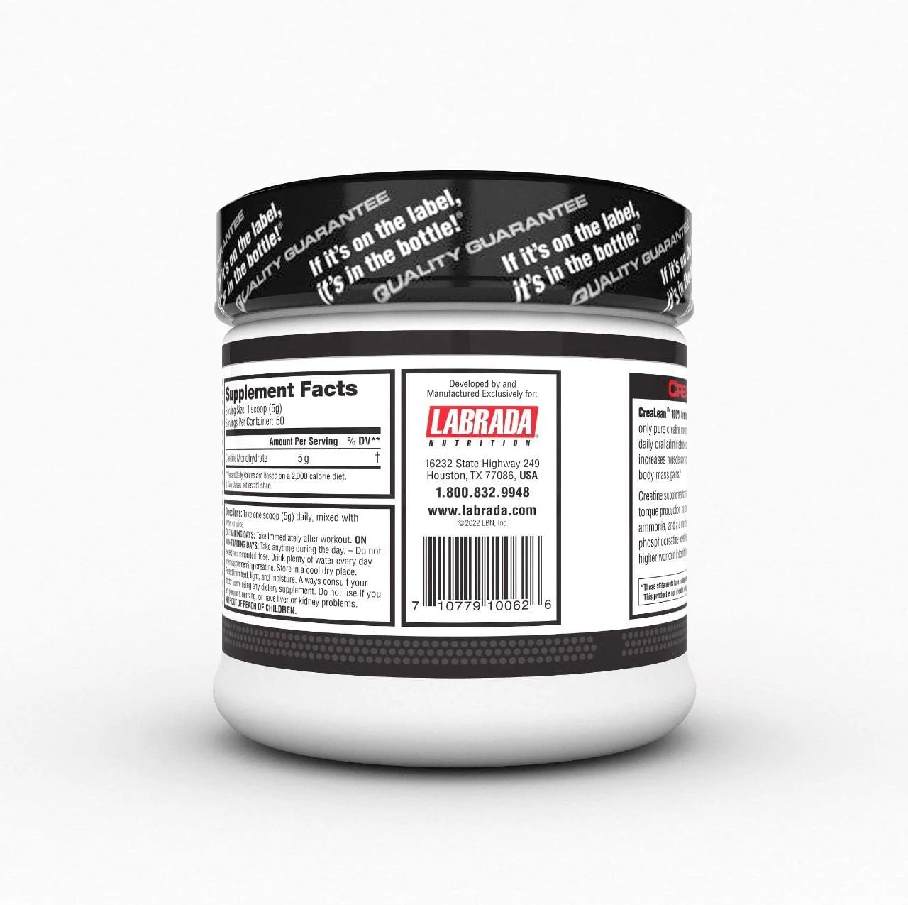 کراتین مونوهیدرات لابرادا Crealean 250 گرمی (50 سروینگ)
