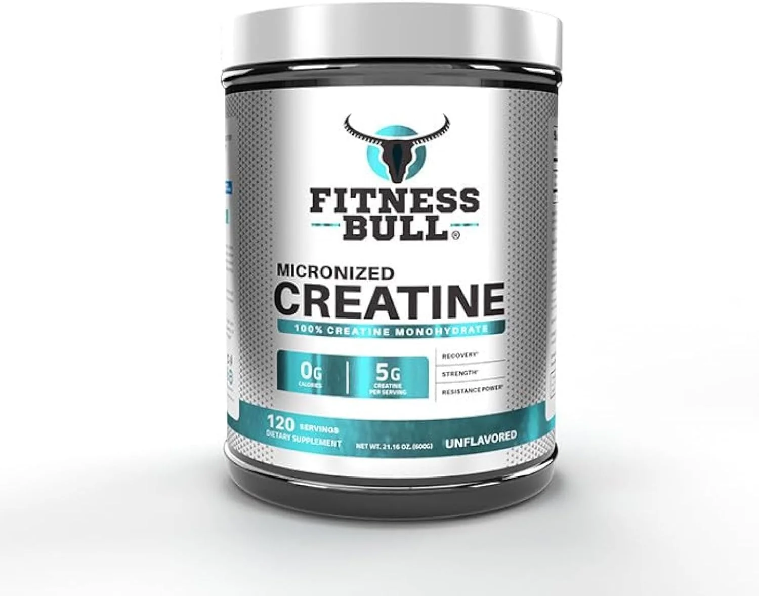 پودر کراتین میکرونیزه Fitness Bull I کراتین 100% مونوهیدرات I کمک به افزایش حجم عضلات و عملکرد I بدون طعم I 600 گرم (120 سروینگ)