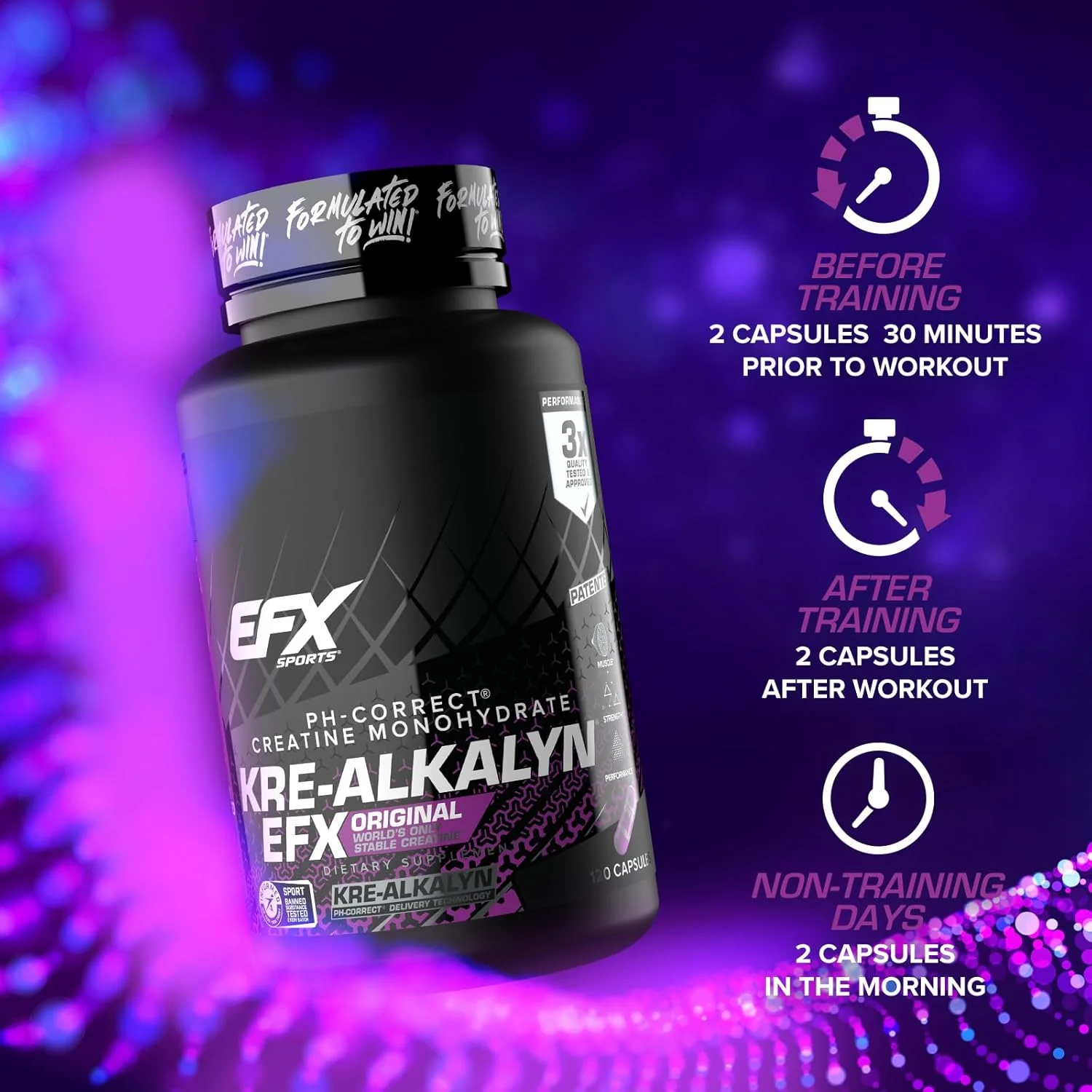 ای اف ایکس اسپورتس، Kre-Alkalyn EFX، 120 کپسول