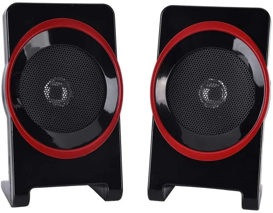 اسپیکر چوبی ترکیبی HAIRA USB 2.1 اسپیکرهای سیمی کامپیوتر ساب ووفر موزیک باس برای موبایل لپ تاپ کامپیوتر