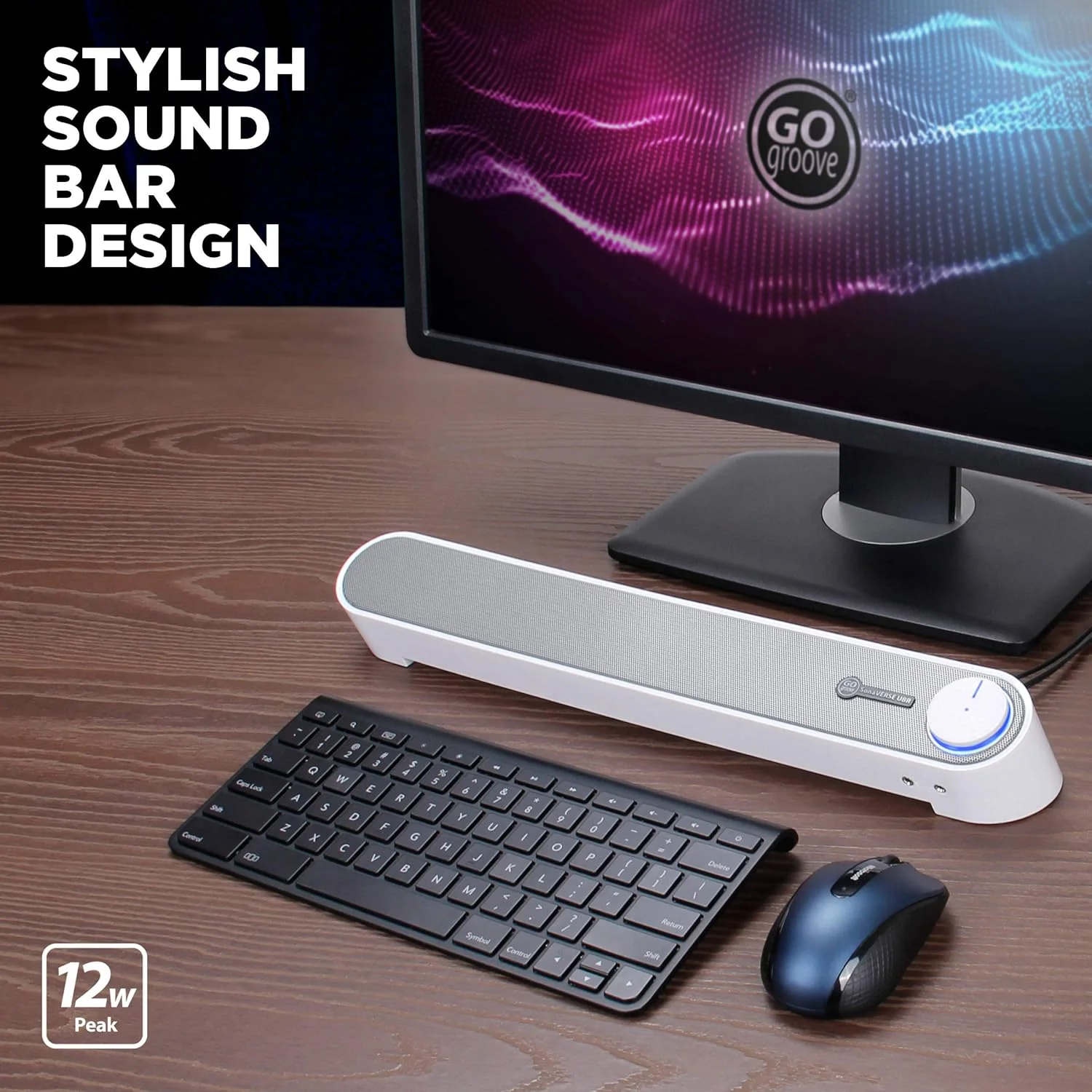 اسپیکر ساندبار کامپیوتر USB مدل GOgroove SonaVERSE UBR - مینی ساندبار رومیزی با طراحی صرفه جویی در فضا، USB برای تامین برق، جک هدفون AUX سیمی، پورت میکروفون و کنترل صدا LED (سفید) اسپیکر ساندبار کامپیوتر USB مدل GOgroove SonaVERSE UBR - مینی ساندبار رومیزی با طراحی صرفه جویی در فضا، USB برای تامین برق، جک هدفون AUX سیمی، پورت میکروفون و کنترل صدا LED (سفید)