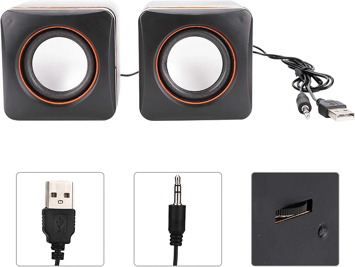 اسپیکر رومیزی گوشیدا، سیستم اسپیکر استریو سیمی با تغذیه USB با پلاگین صوتی 3.5 میلی متری برای اتصال به لپ تاپ، نوت بوک، دسکتاپ، کامپیوتر، خروجی 2.5W + 2.5W (دو مسیره) اسپیکر رومیزی گوشیدا، سیستم اسپیکر استریو سیمی با تغذیه USB با پلاگین صوتی 3.5 میلی متری برای اتصال به لپ تاپ، نوت بوک، دسکتاپ، کامپیوتر، خروجی 2.5W + 2.5W (دو مسیره)