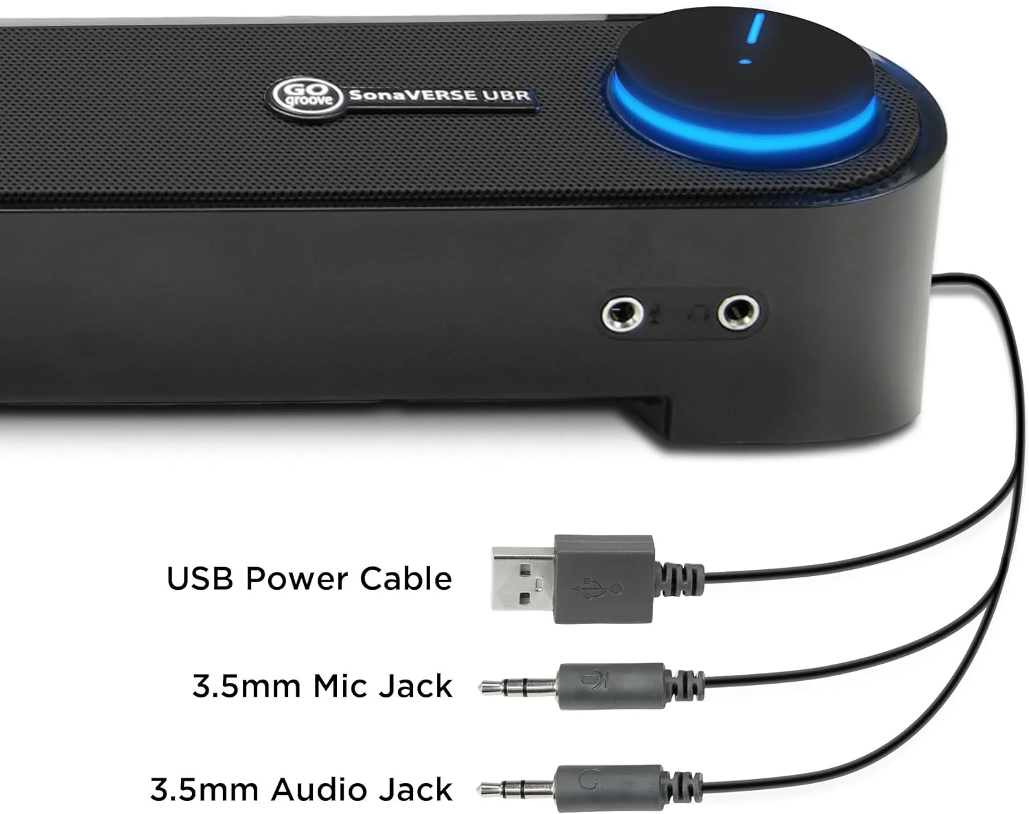 اسپیکر کامپیوتر USB مینی ساندبار GOgroove - ساندبار دسکتاپ SonaVERSE UBR زیر مانیتوری با پورت های هدفون و میکروفون، دکمه تنظیم صدا LED داخلی، راه اندازی آسان با سیم USB (مشکی) اسپیکر کامپیوتر USB مینی ساندبار GOgroove - ساندبار دسکتاپ SonaVERSE UBR زیر مانیتوری با پورت های هدفون و میکروفون، دکمه تنظیم صدا LED داخلی، راه اندازی آسان با سیم USB (مشکی)