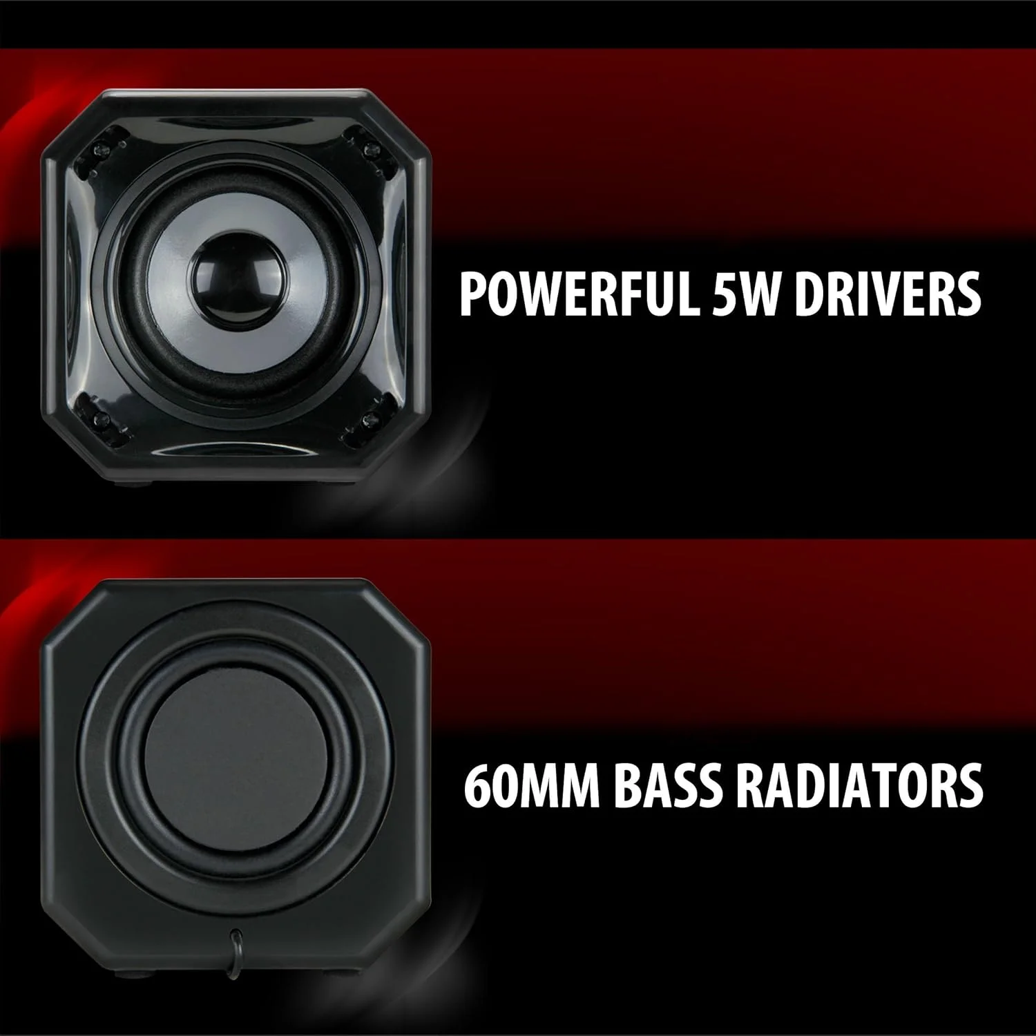 اسپیکر کامپیوتر USB دار GOgroove SonaVERSE GS3 با ورودی AUX سیمی 3.5 میلیمتری، رادیاتورهای باس 60 میلیمتری، دکمه تنظیم صدا و توریهای رنگی قابل تعویض (قرمز، سبز، آبی) برای کامپیوتر، دسکتاپ و لپتاپ اسپیکر کامپیوتر USB دار GOgroove SonaVERSE GS3 با ورودی AUX سیمی 3.5 میلیمتری، رادیاتورهای باس 60 میلیمتری، دکمه تنظیم صدا و توریهای رنگی قابل تعویض (قرمز، سبز، آبی) برای کامپیوتر، دسکتاپ و لپتاپ