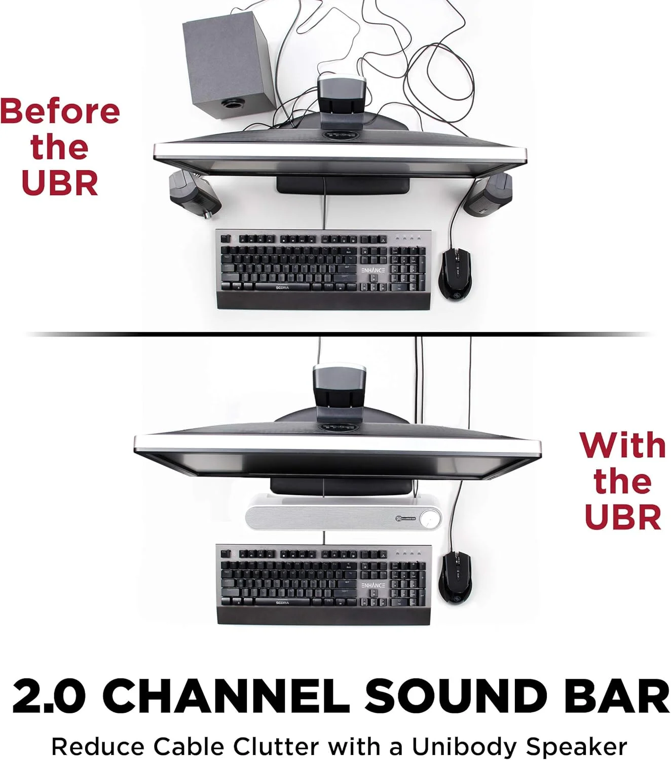 اسپیکر ساندبار کامپیوتر USB مدل GOgroove SonaVERSE UBR - مینی ساندبار رومیزی با طراحی صرفه جویی در فضا، USB برای تامین برق، جک هدفون AUX سیمی، پورت میکروفون و کنترل صدا LED (سفید) اسپیکر ساندبار کامپیوتر USB مدل GOgroove SonaVERSE UBR - مینی ساندبار رومیزی با طراحی صرفه جویی در فضا، USB برای تامین برق، جک هدفون AUX سیمی، پورت میکروفون و کنترل صدا LED (سفید)