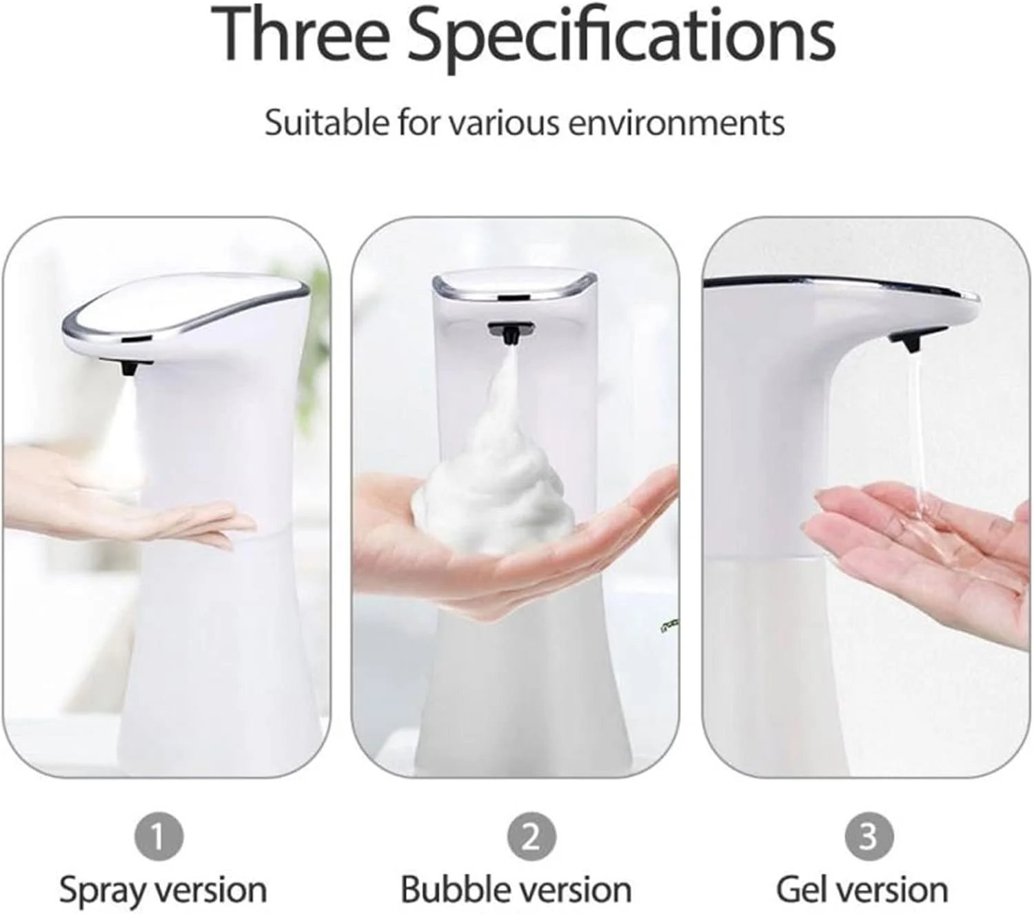 جامایع صابون TEDNIDS، اتوماتیک، مناسب حمام، دارای حسگر، مایع دستشویی، شارژی جامایع صابون TEDNIDS، اتوماتیک، مناسب حمام، دارای حسگر، مایع دستشویی، شارژی