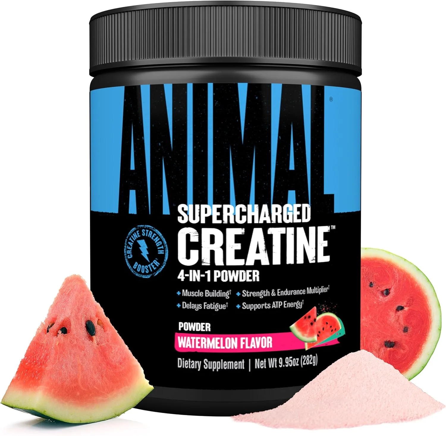 پودر کراتین XL Animal - مکمل کراتین مونوهیدرات تقویت شده به همراه بتائین انهیدروس، PurpleForce و Senactiv - تاخیر در خستگی عضلات، افزایش استقامت، بهبود ریکاوری - هندوانه، 279 گرم