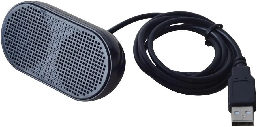 اسپیکر مینی USB کامپیوتر HONKYOB، اسپیکر استریو چند رسانه ای با تغذیه USB برای لپ تاپ و کامپیوتر (مشکی)