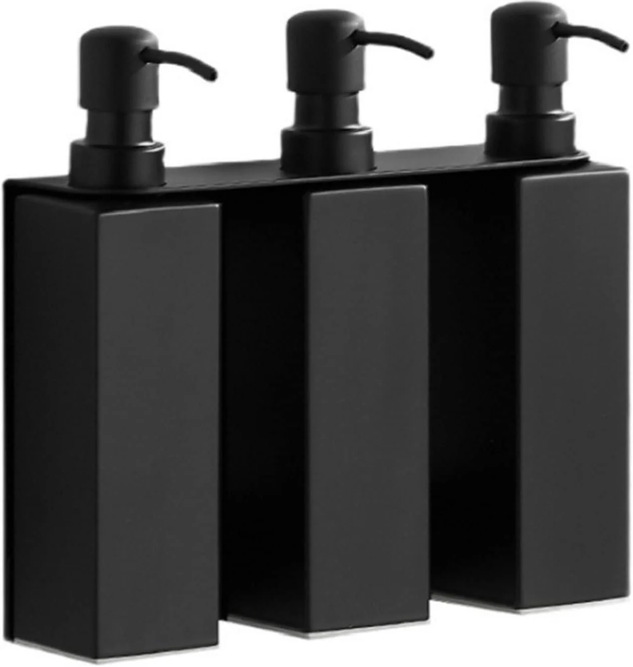 TEDNIDS جا مایع دستشویی، بطری لوسیون، جا مایع مشکی استیل ضد زنگ، جا شامپو و ژل حمام، لوازم جانبی آشپزخانه