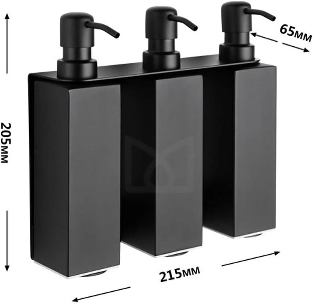 TEDNIDS جا مایع دستشویی، بطری لوسیون، جا مایع مشکی استیل ضد زنگ، جا شامپو و ژل حمام، لوازم جانبی آشپزخانه TEDNIDS جا مایع دستشویی، بطری لوسیون، جا مایع مشکی استیل ضد زنگ، جا شامپو و ژل حمام، لوازم جانبی آشپزخانه