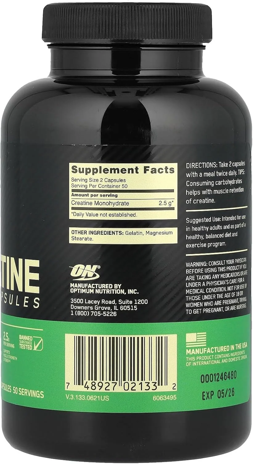 کراتین 2500 اپتیموم نوتریشن، 100 کپسول کراتین 2500 اپتیموم نوتریشن، 100 کپسول