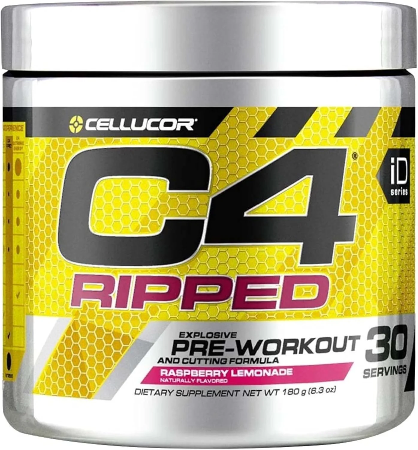 پودر مکمل قبل از تمرین سلکور C4 Ripped با طعم تمشک لیموناد | بدون کراتین + مکمل انرژی قبل از تمرین بدون شکر برای مردان و زنان | 150 میلی گرم کافئین + بتا آلانین | 30 سروینگ (بسته بندی ممکن است متفاوت باشد)