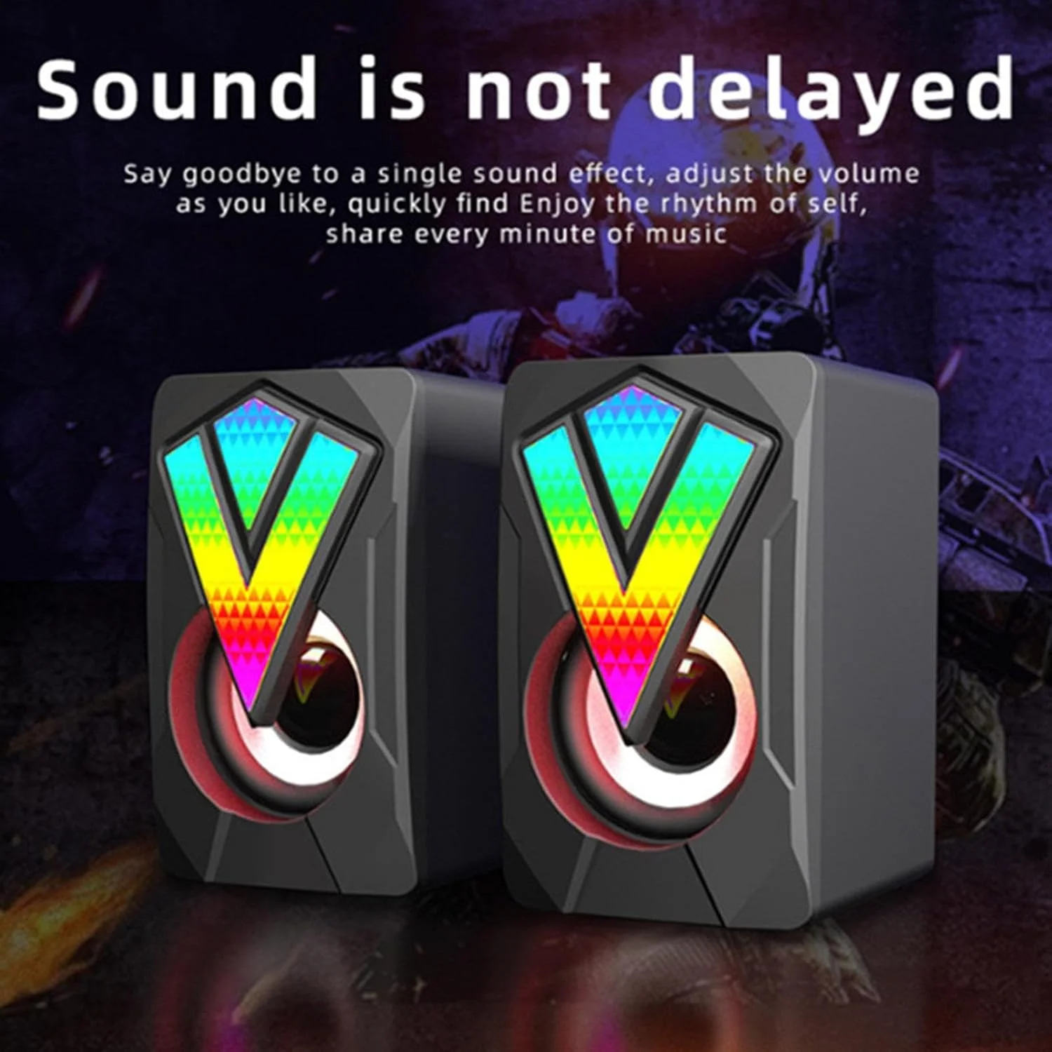 اسپیکرهای گیمینگ کامپیوتر، اسپیکرهای چند رسانه ای RGB - اسپیکر کامپیوتر درخشان اسپیکر رومیزی اسپیکر USB سیمی برای چند رسانه ای اسپیکرهای گیمینگ کامپیوتر، اسپیکرهای چند رسانه ای RGB - اسپیکر کامپیوتر درخشان اسپیکر رومیزی اسپیکر USB سیمی برای چند رسانه ای
