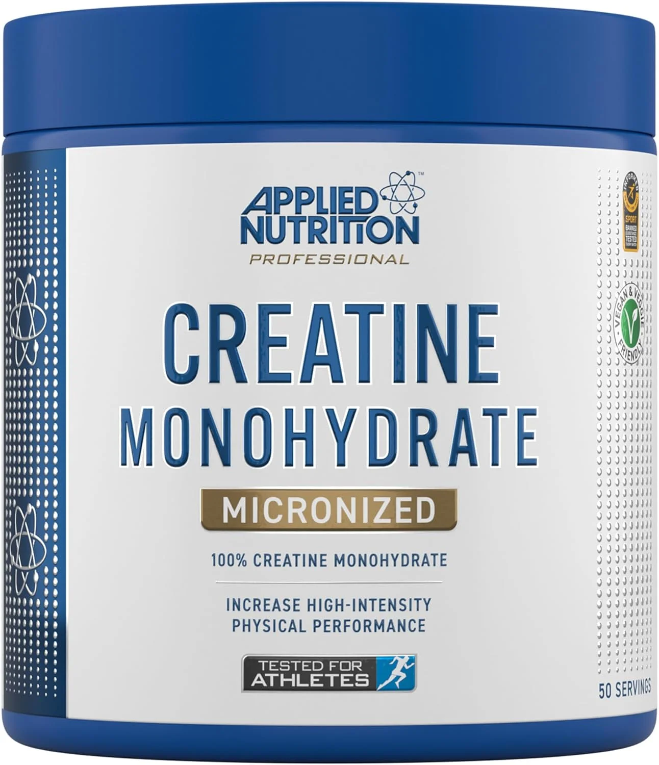 پودر کراتین مونوهیدرات Applied Nutrition، ۲۵۰ گرم – ۱۰۰٪ کراتین میکرونیزه – ۵ گرم در هر وعده – بدون طعم – پشتیبانی از عملکرد با شدت بالا – ۵۰ وعده