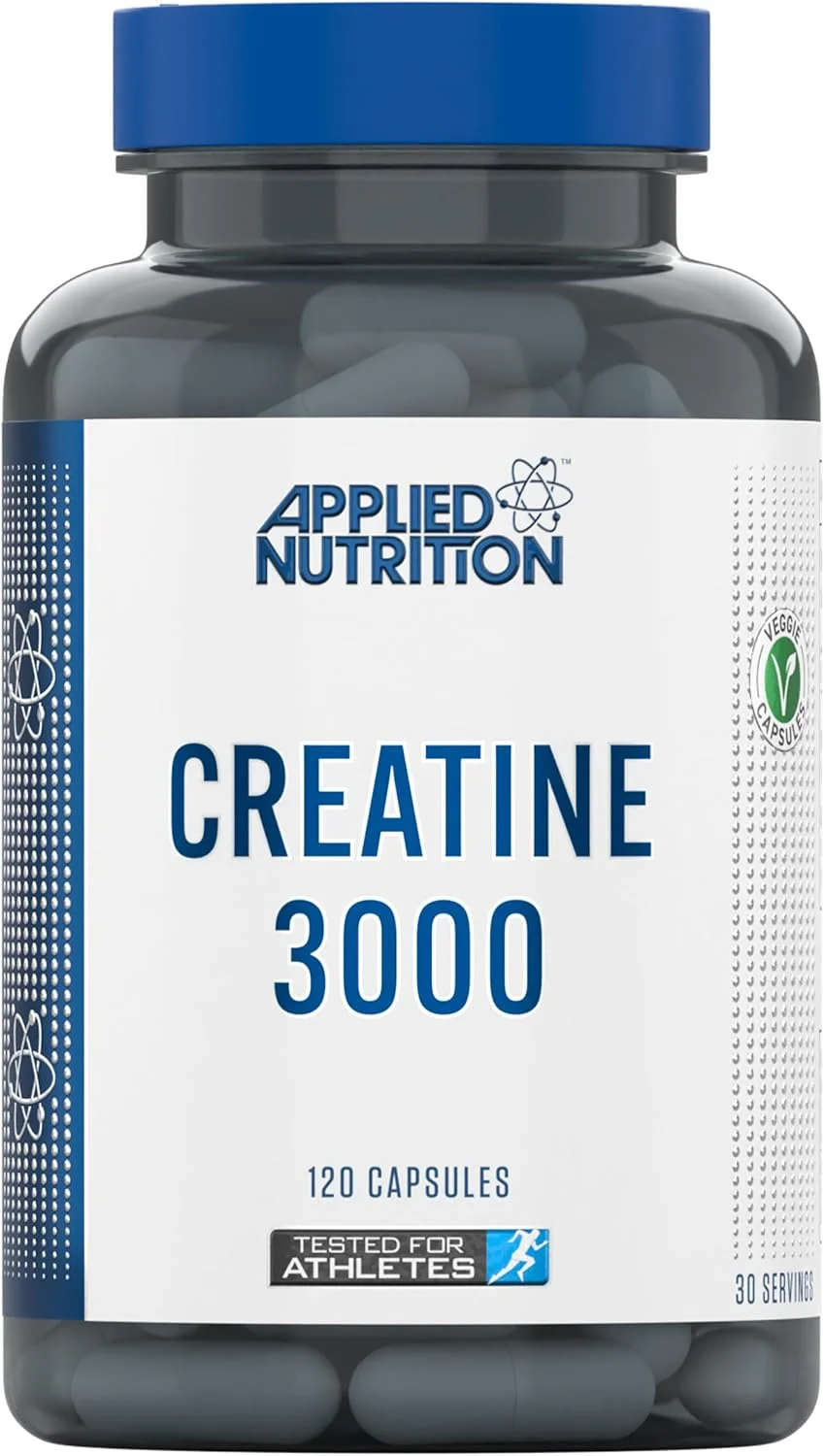 Applied Nutrition Creatine 3000 - Creatine Monohydrate Capsules 3000mg Per Serving, High Strength Supplement, Increases Physical Performance (120 Capsules - 30 Servings)
