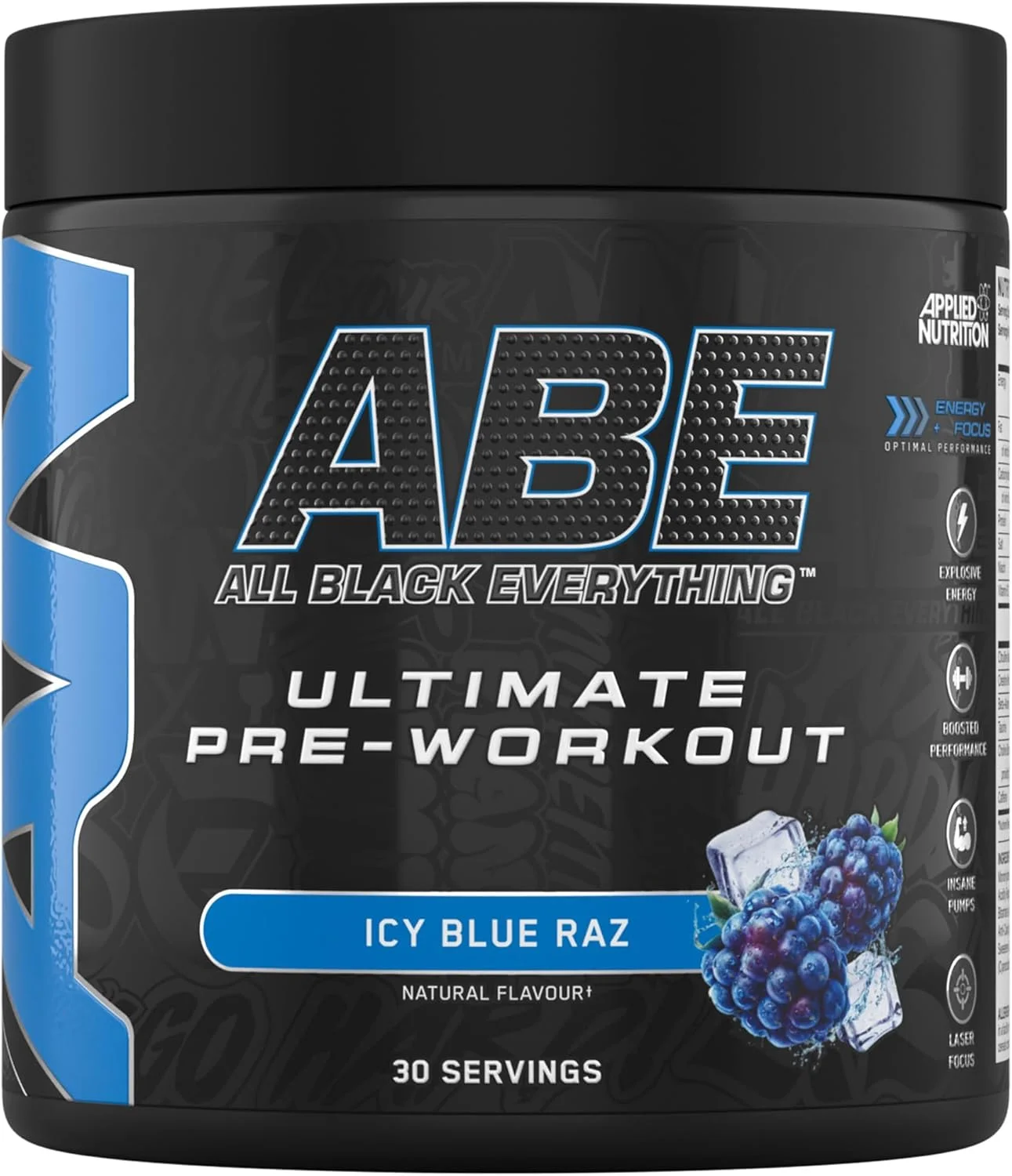 بسته تغذیه کاربردی ABE قبل از تمرین 375 گرم + شیکر مشکی ABE 700 میلی لیتر | پودر قبل از تمرین All Black Everything، نوشیدنی انرژی زا، عملکرد فیزیکی، کراتین، بتا آلانین، کافئین (یخی بلورزبری) بسته تغذیه کاربردی ABE قبل از تمرین 375 گرم + شیکر مشکی ABE 700 میلی لیتر | پودر قبل از تمرین All Black Everything، نوشیدنی انرژی زا، عملکرد فیزیکی، کراتین، بتا آلانین، کافئین (یخی بلورزبری)