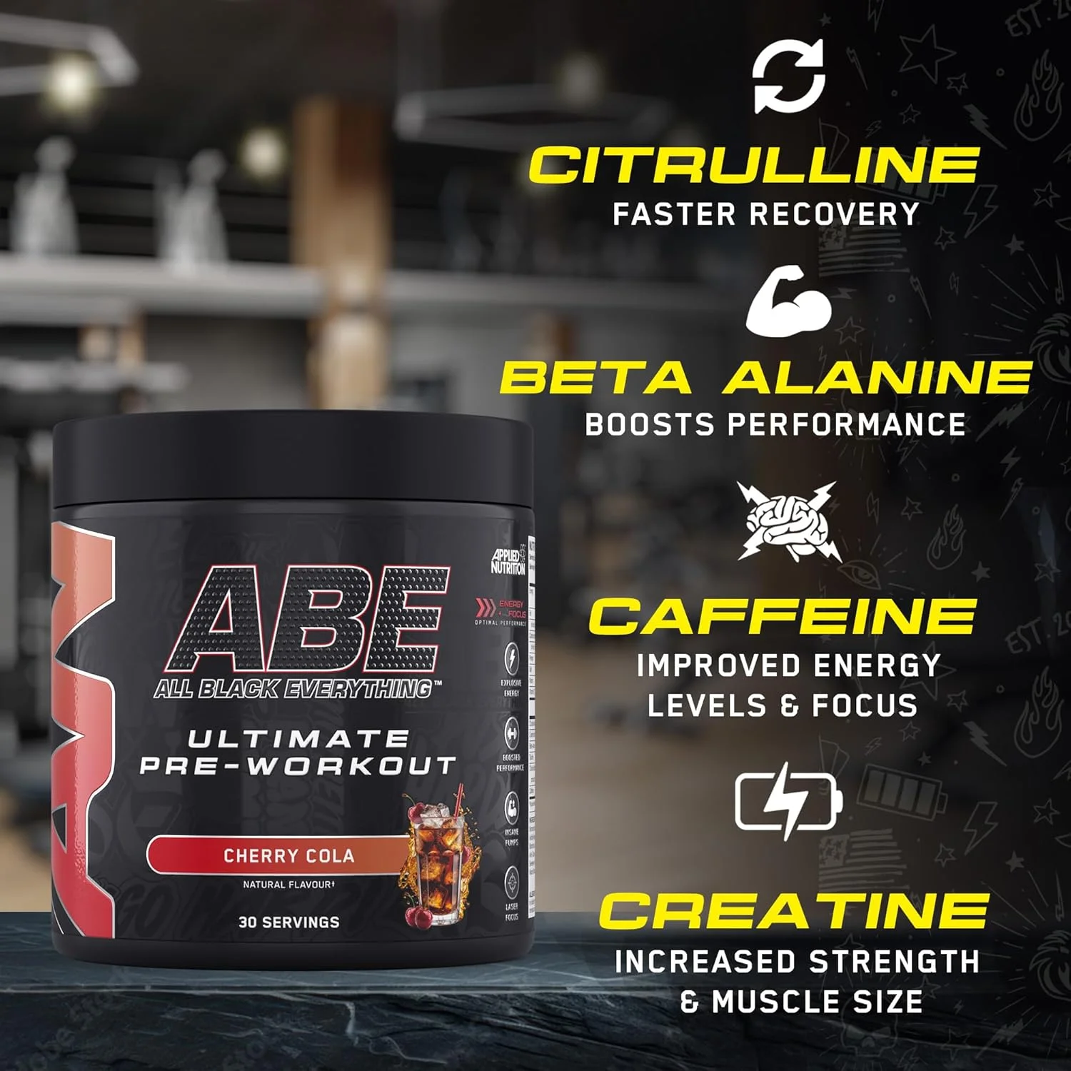 بسته تغذیه کاربردی ABE قبل از تمرین 375 گرم + شیکر مشکی ABE 700 میلی لیتر | پودر قبل از تمرین All Black Everything، نوشیدنی انرژی زا، عملکرد فیزیکی، کراتین، بتا آلانین، کافئین (یخی بلورزبری) بسته تغذیه کاربردی ABE قبل از تمرین 375 گرم + شیکر مشکی ABE 700 میلی لیتر | پودر قبل از تمرین All Black Everything، نوشیدنی انرژی زا، عملکرد فیزیکی، کراتین، بتا آلانین، کافئین (یخی بلورزبری)