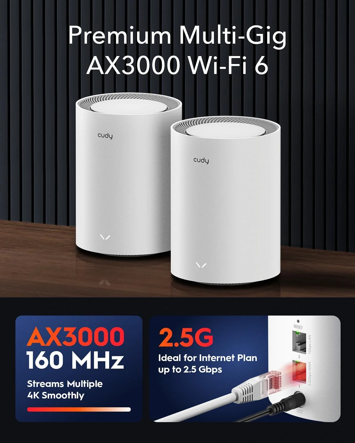 کیت مش وای فای 6 Cudy AX3000، سفید