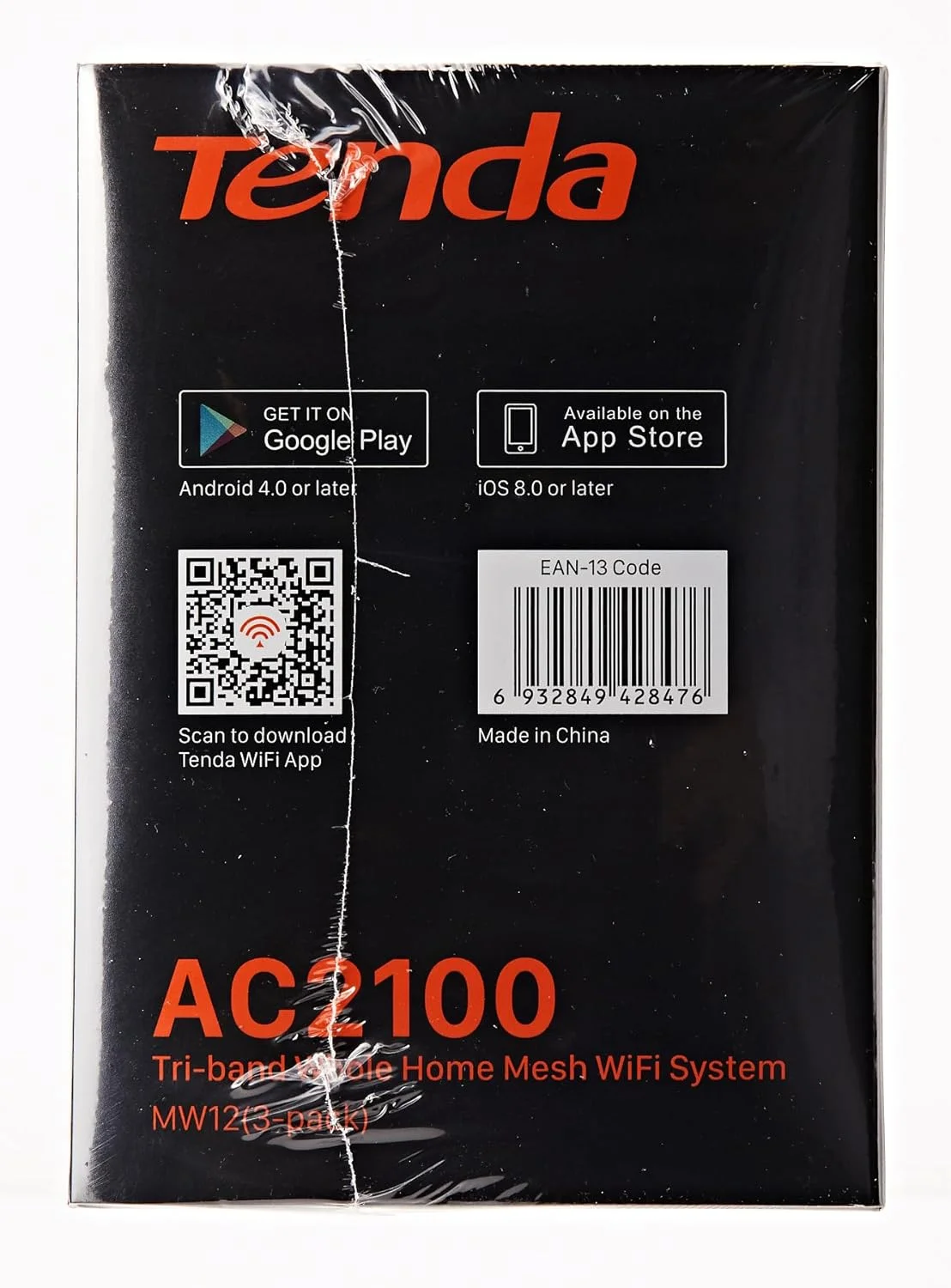 سیستم مش وای فای تندا نوا MW12 - سیستم مش وای فای سه بانده AC2100 - توصیه شده برای خانه های دارای 3-4 اتاق خواب - 9 پورت گیگابیتی - جایگزین روتر و ریپیتر - کنترل از طریق اپلیکیشن - بسته 3 عددی
