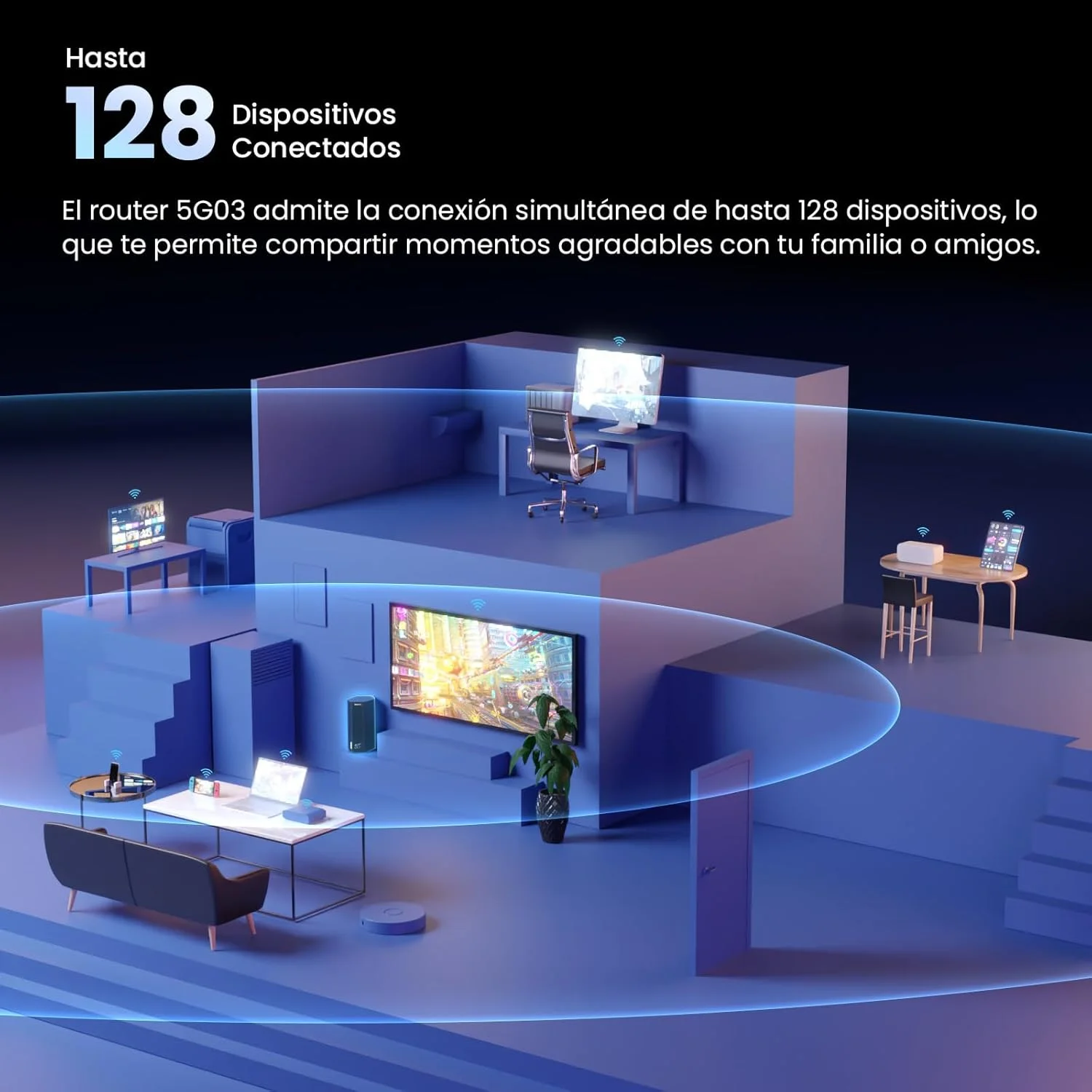 مودم روتر بی سیم 5G LTE Tenda 5G03 برای سیم کارت های نانو (CAT19، سرعت دانلود 4.67 گیگابیت بر ثانیه، سرعت آپلود 1.25 گیگابیت بر ثانیه) AX1800 Wi-Fi 6 قابل حمل، پورت گیگابیتی LAN/WAN، MU-MIMO، Plug & Play، WPA3، مشکی
