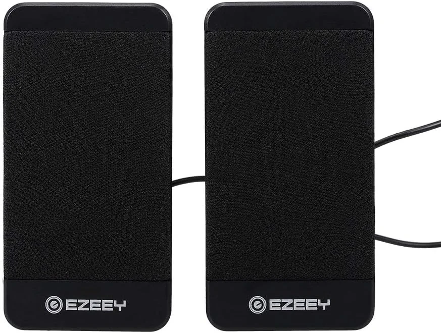 اسپیکر رومیزی کوچک Fawoonu S4، اسپیکر قابل حمل ساب ووفر سیم دار USB برای تلفن همراه و لپ تاپ، مشکی